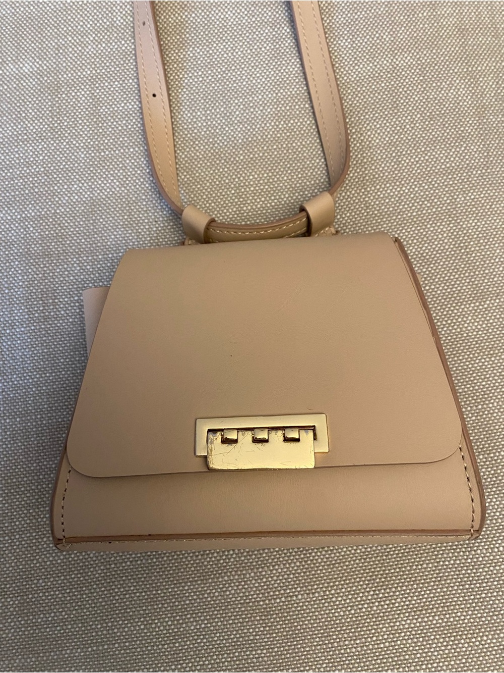 Zac Posen Leather Mini Eartha Belt Bag & Crossbody Bag with Gold Hardware